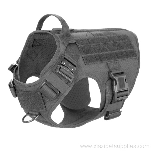 Nylon traning military dog harness with handle control
